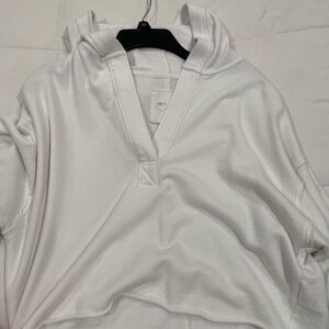 Aerie white hoodie cropped